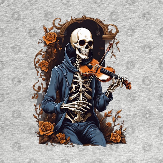 Skeleton Playing the Violin by Mysooni